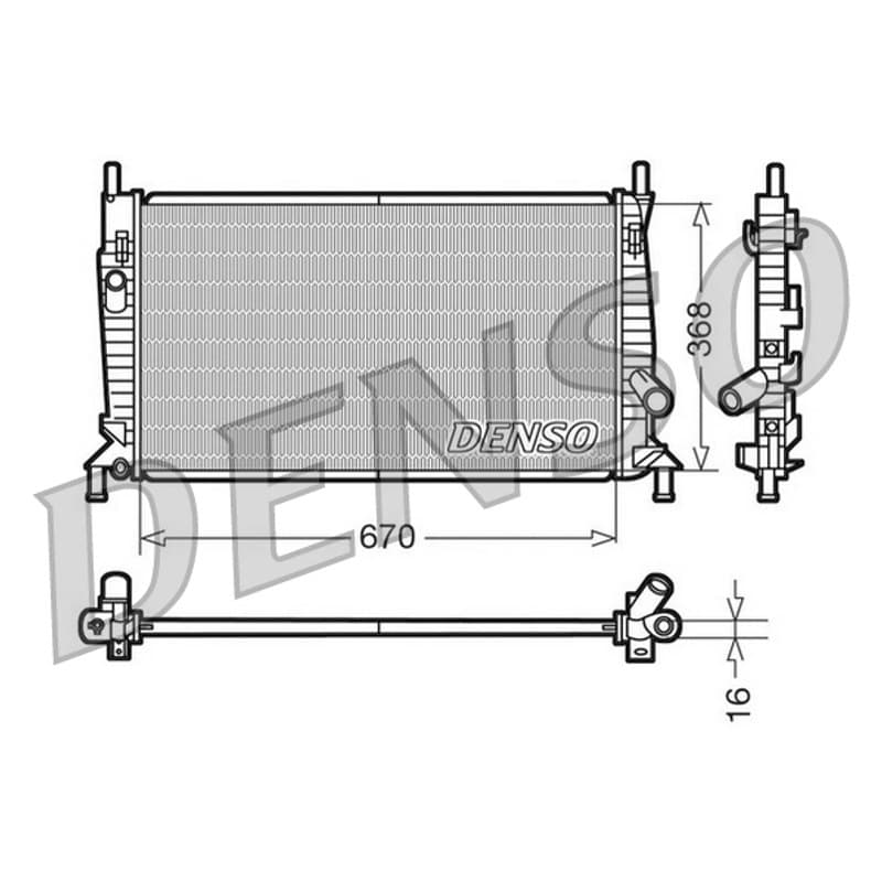 DENSO radiatorius, variklio aušinimas DRM10075