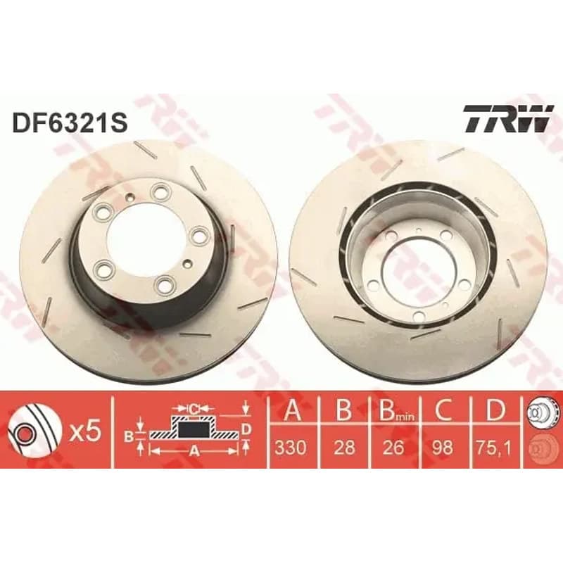 TRW stabdžių diskas DF6321S