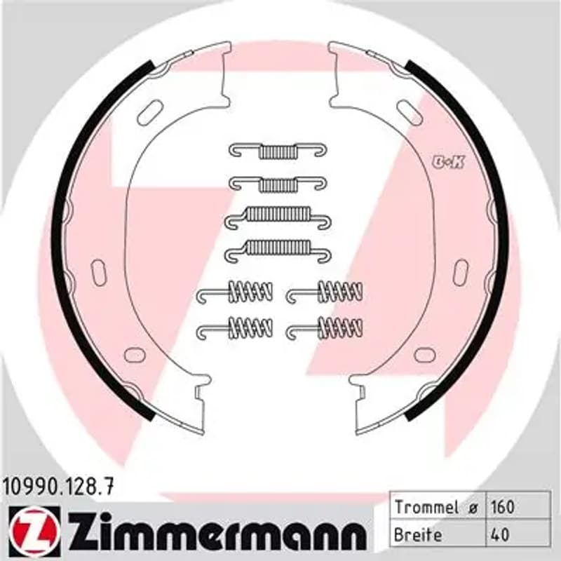 ZIMMERMANN stabdžių trinkelių komplektas, stovėjimo stabdis 10990.128.7