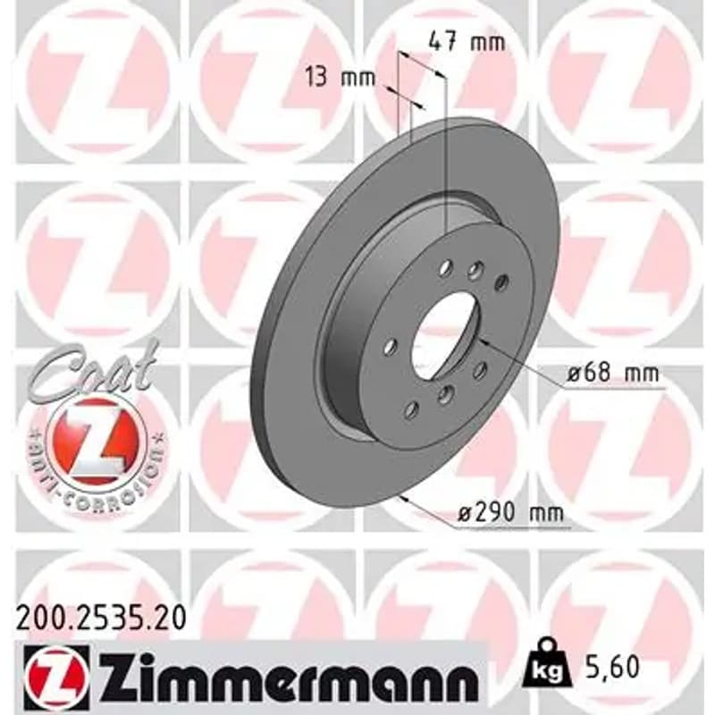 ZIMMERMANN stabdžių diskas 200.2535.20