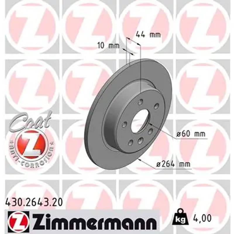 ZIMMERMANN stabdžių diskas 430.2643.20