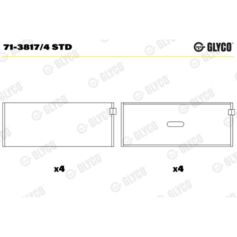GLYCO guoliai dideliu galu 71-3817/4 STD