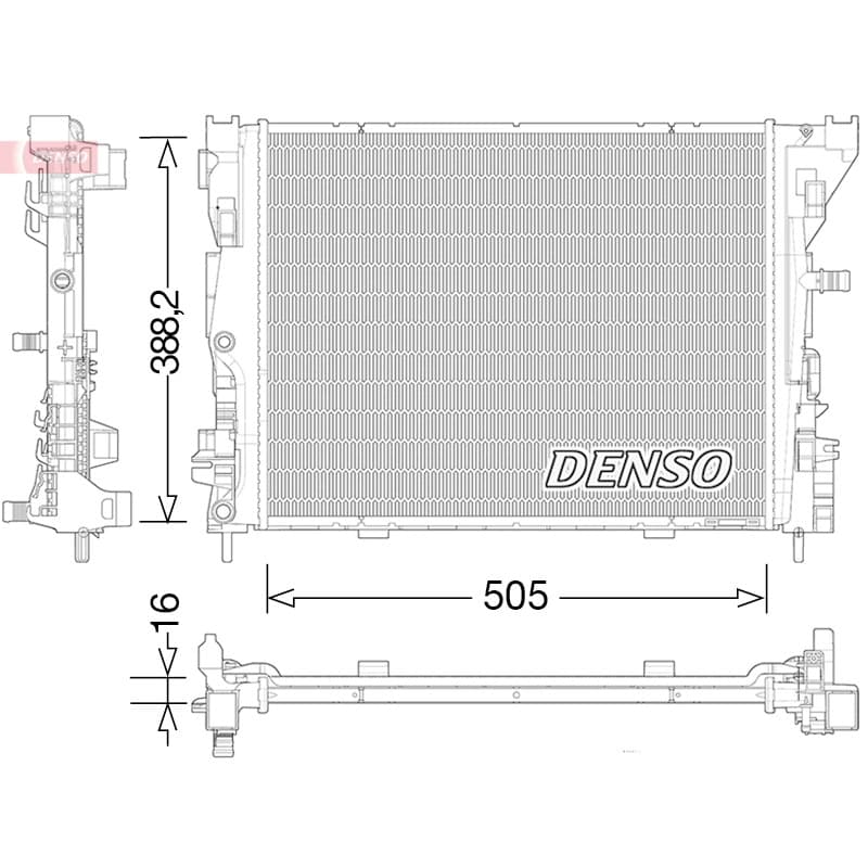 DENSO radiatorius, variklio aušinimas DRM23035