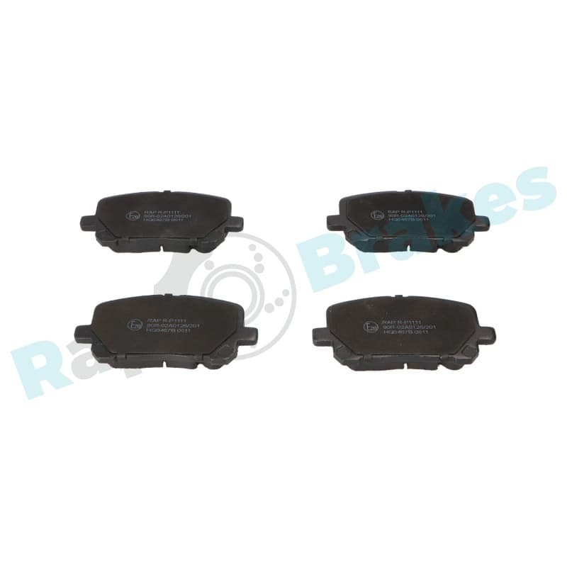 RAPBRAKES stabdžių trinkelių rinkinys, diskinis stabdys R-P1111