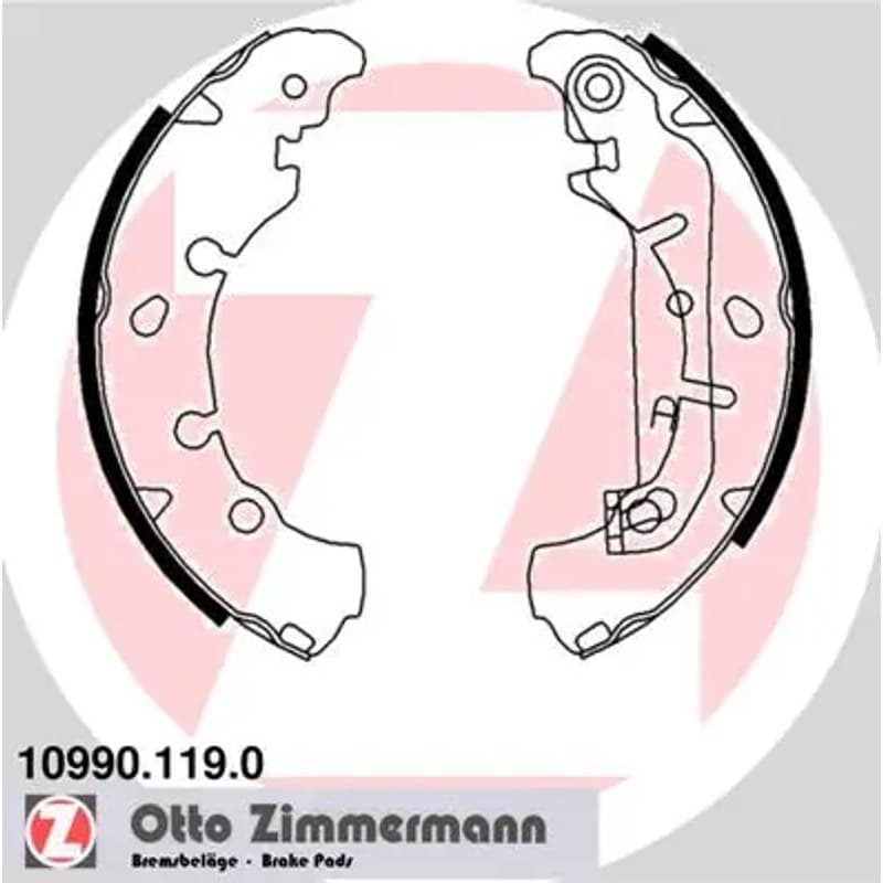 ZIMMERMANN stabdžių trinkelių komplektas 10990.119.0