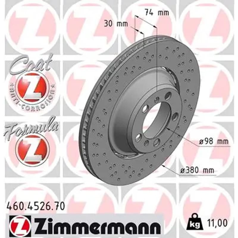ZIMMERMANN stabdžių diskas 460.4526.70