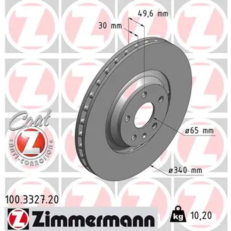 ZIMMERMANN stabdžių diskas 100.3327.20