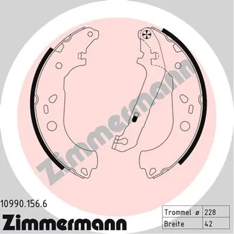 ZIMMERMANN 10990.156.6 stabdžių trinkelių komplektas