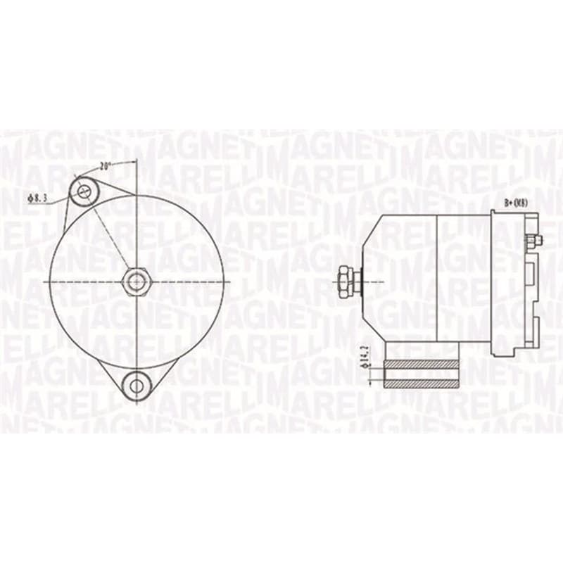 MAGNETIMARELLI kintamosios srovės generatorius 063731586010