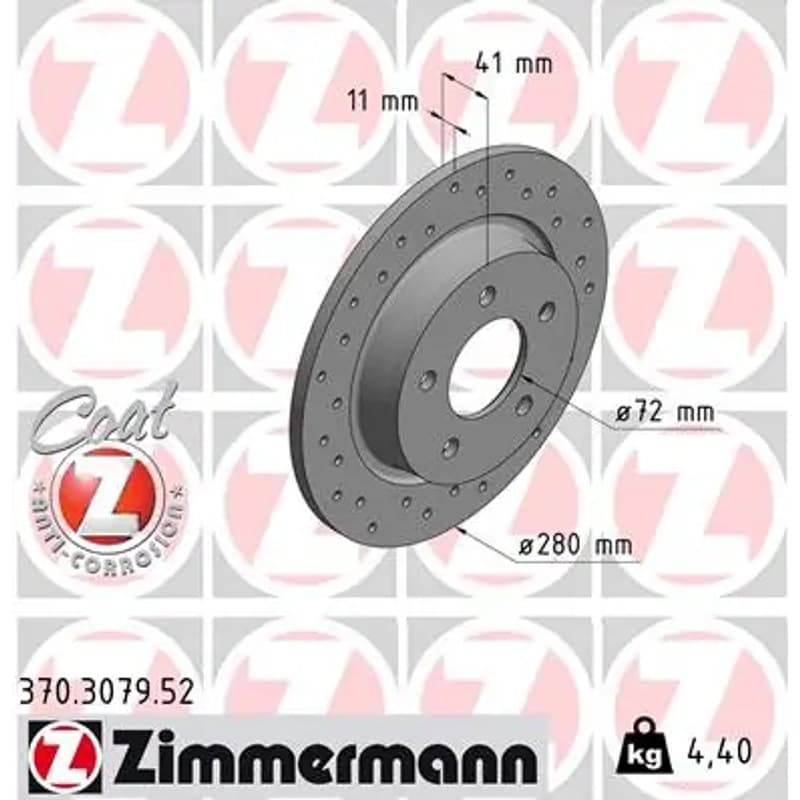 ZIMMERMANN stabdžių diskas 370.3079.52