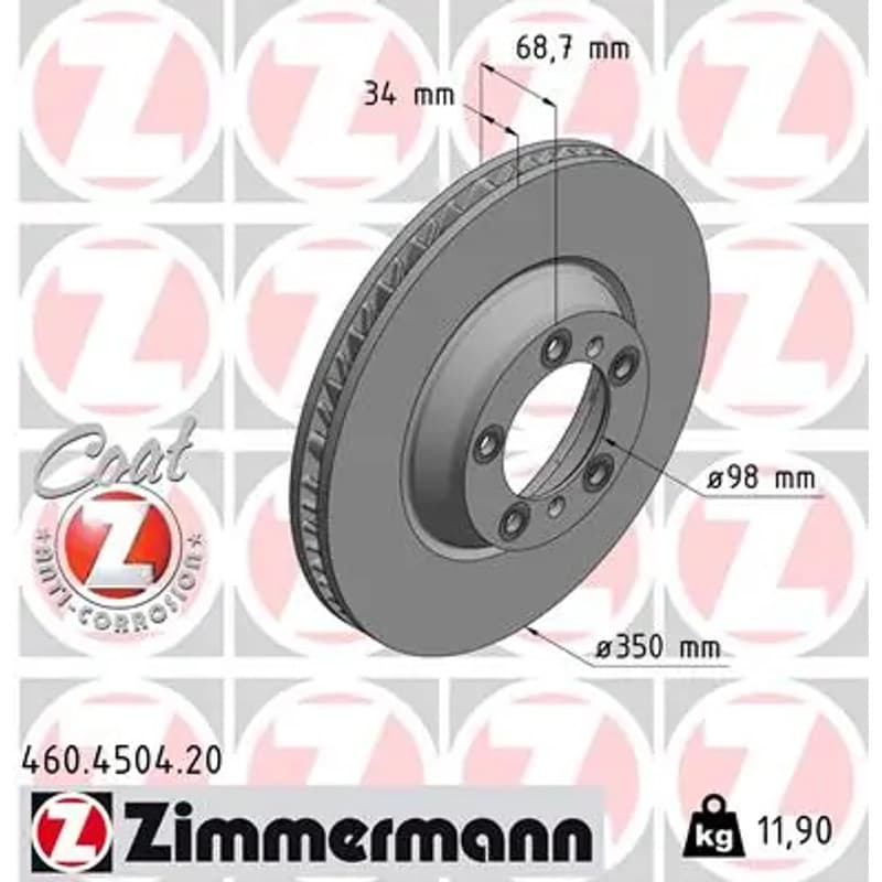 ZIMMERMANN stabdžių diskas 460.4504.20