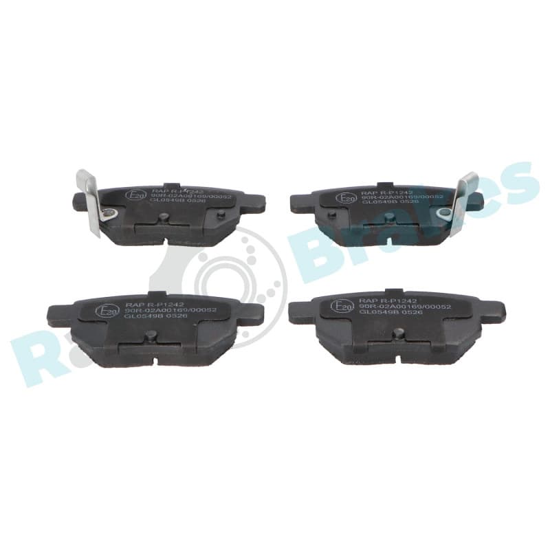 RAPBRAKES stabdžių trinkelių rinkinys, diskinis stabdys R-P1242