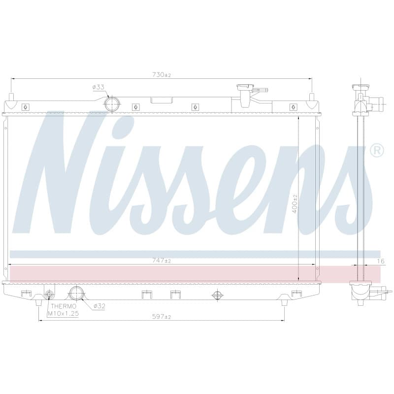 NISSENS radiatorius, variklio aušinimas 606841