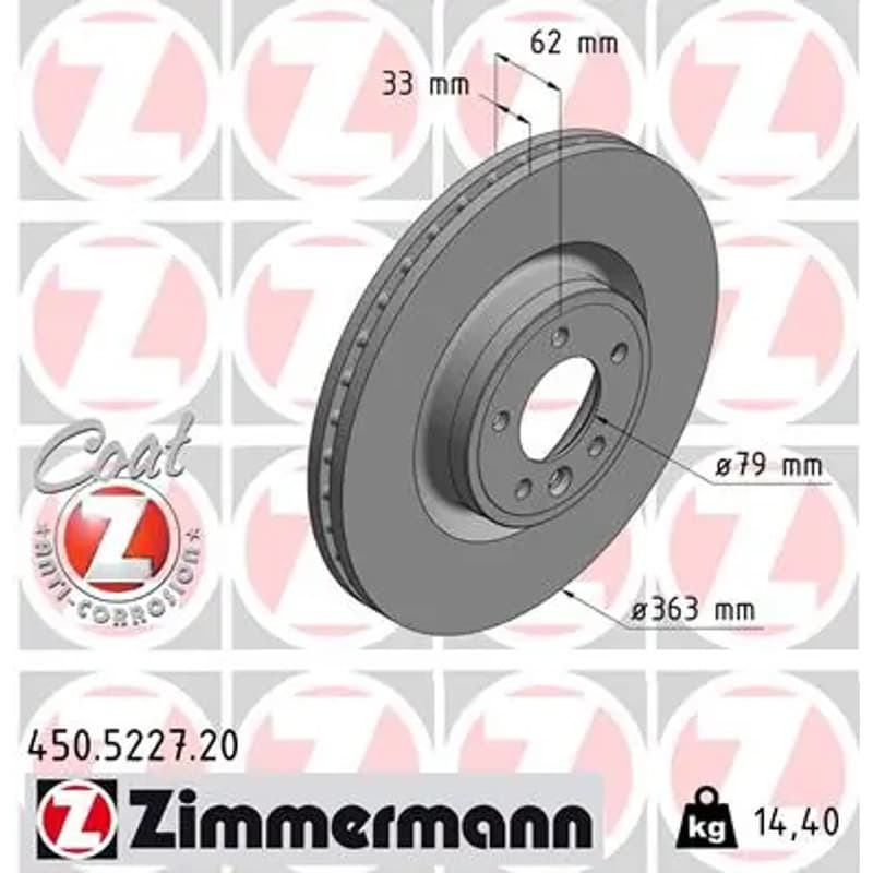 ZIMMERMANN stabdžių diskas 450.5227.20