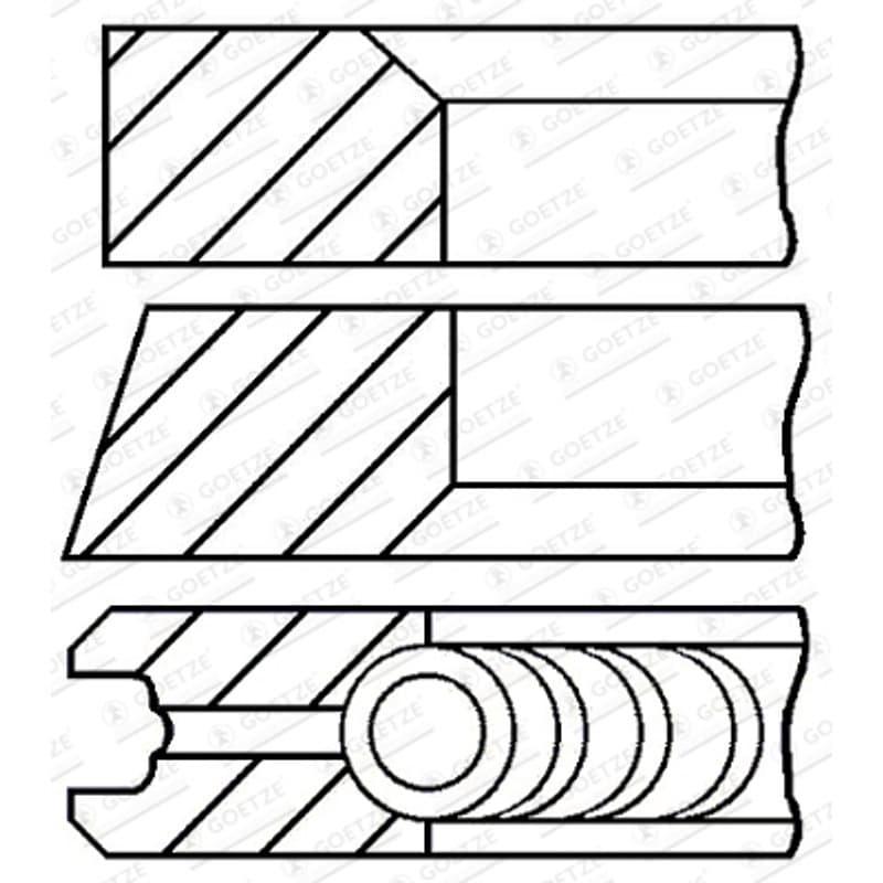 GOETZEENGINE stūmoklio žiedų komplektas 08-105400-00
