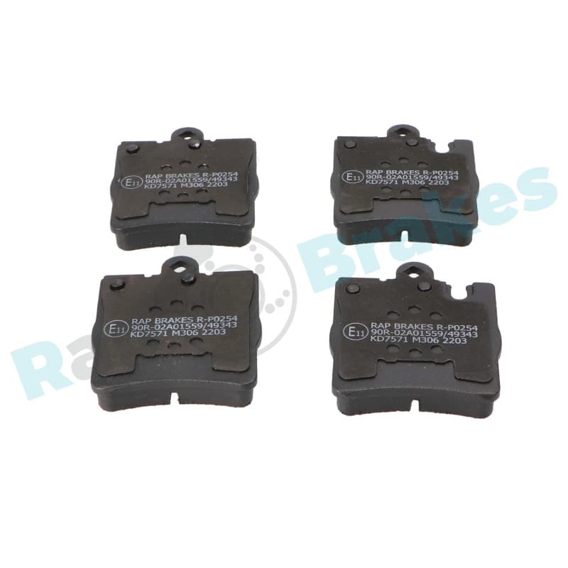 RAPBRAKES stabdžių trinkelių rinkinys, diskinis stabdys R-P0254