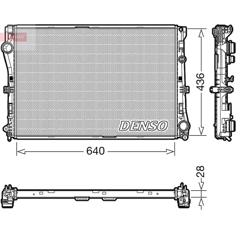 DENSO radiatorius, variklio aušinimas DRM17103