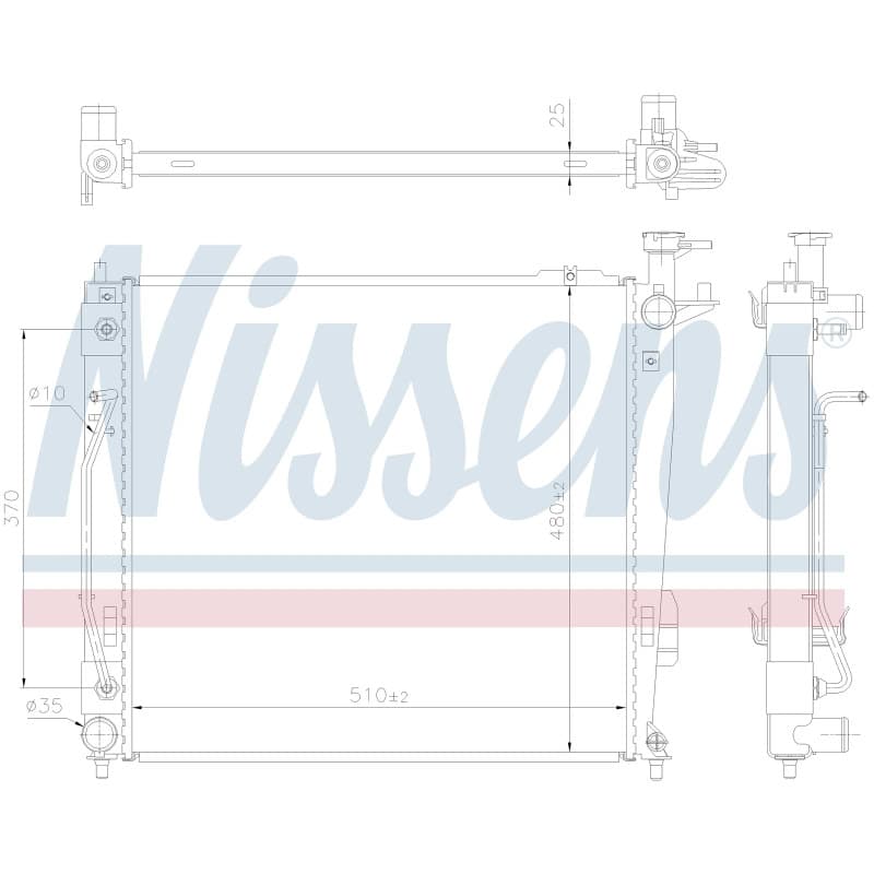 NISSENS radiatorius, variklio aušinimas 675046