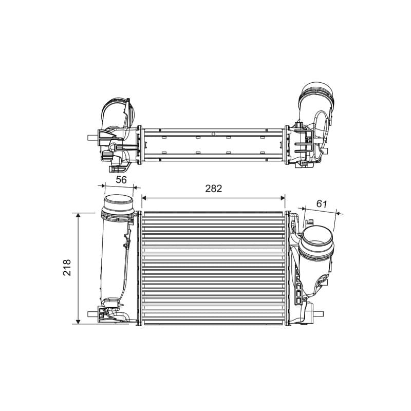 VALEO tarpinis suslėgto oro aušintuvas, kompresorius 816759