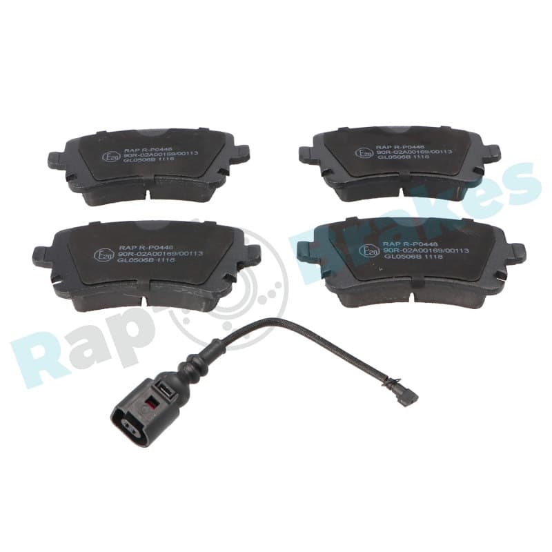 RAPBRAKES stabdžių trinkelių rinkinys, diskinis stabdys R-P0448