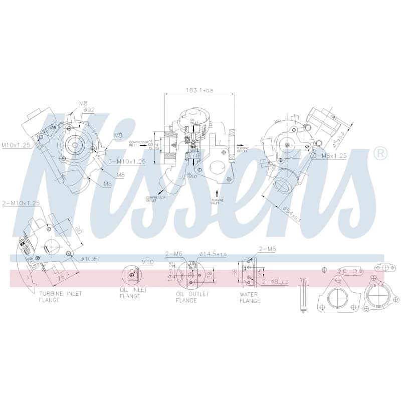 NISSENS kompresorius, įkrovimo sistema 93636