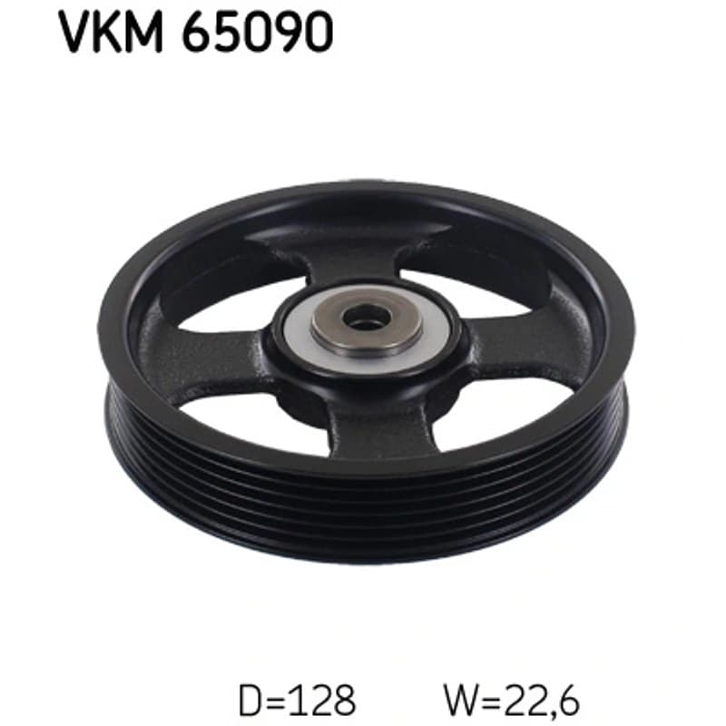 SKF VKM 65090 kreipiantysis skriemulys, V formos rumbuotas diržas