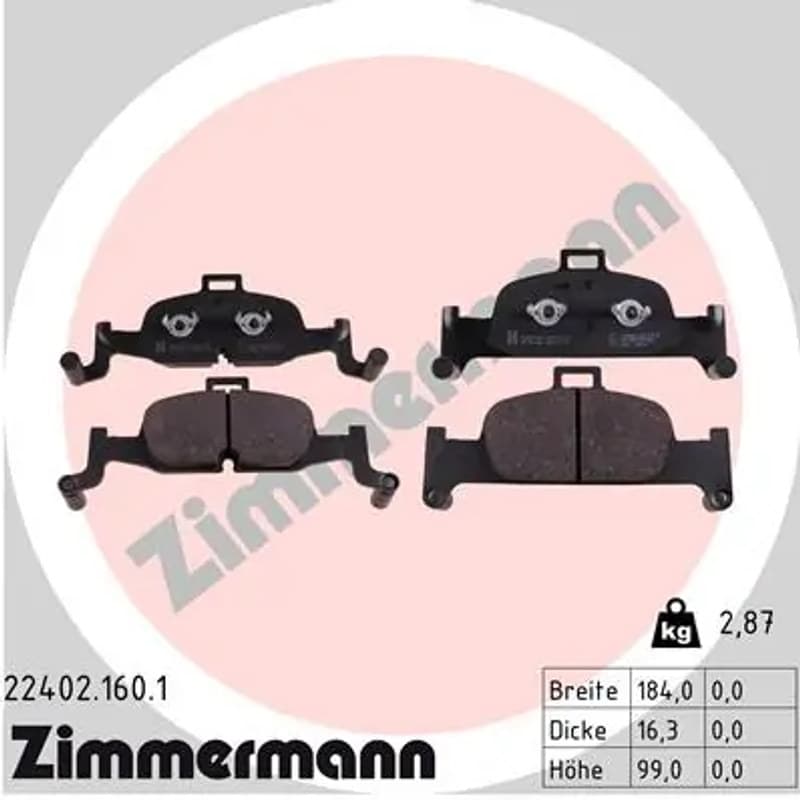 ZIMMERMANN Būgnai ir trinkelės 22402.160.1