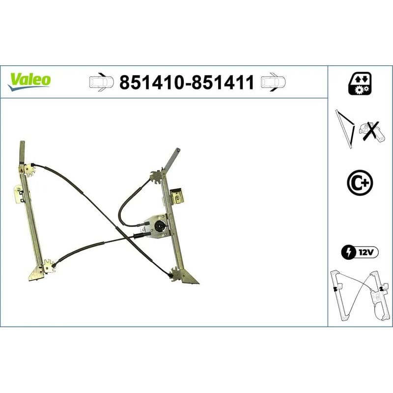 VALEO lango pakėliklis 851410