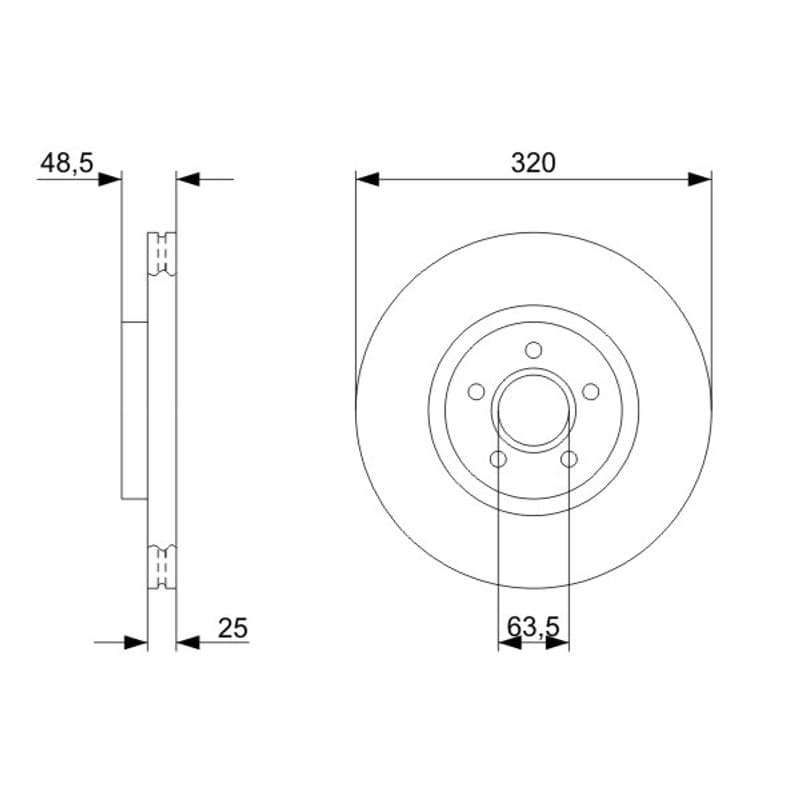 BOSCH 0 986 479 C75 stabdžių diskas