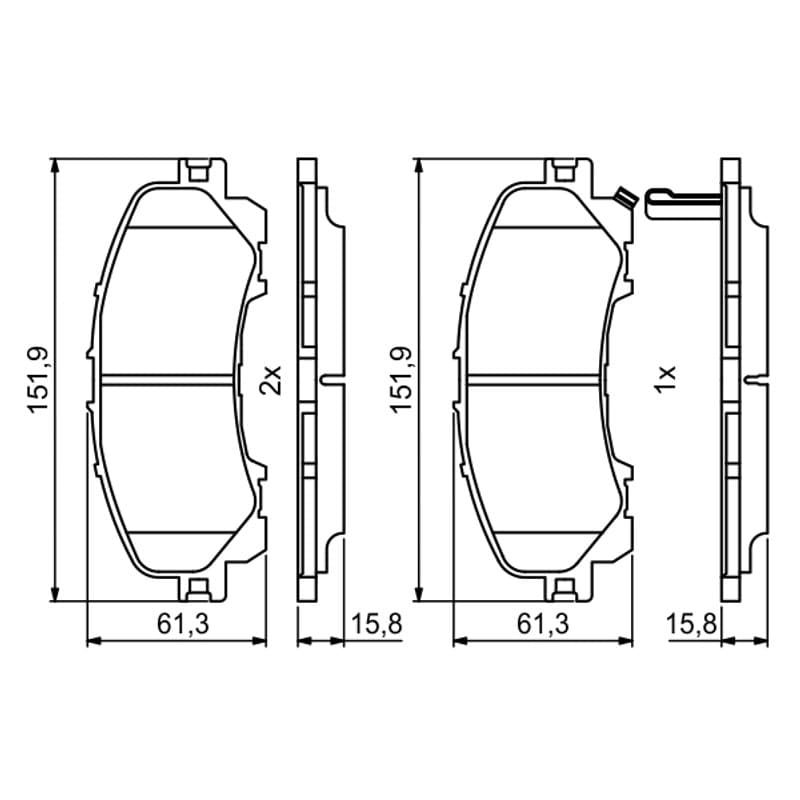 BOSCH 0 986 494 821 stabdžių trinkelių rinkinys, diskinis stabdys