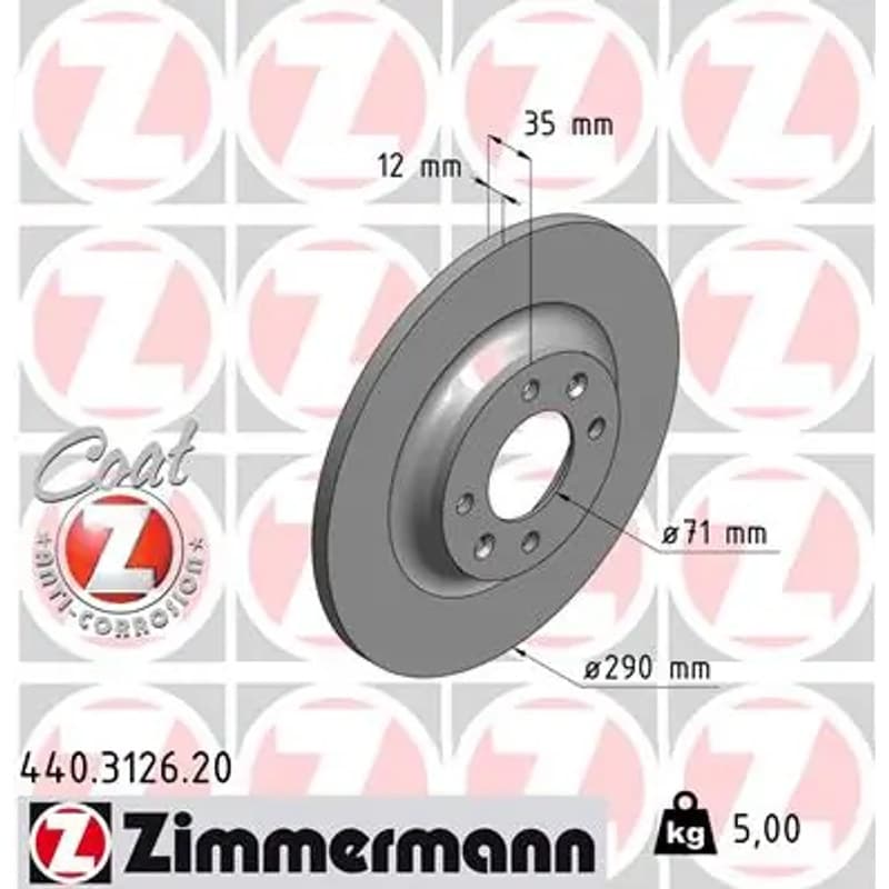 ZIMMERMANN stabdžių diskas 440.3126.20