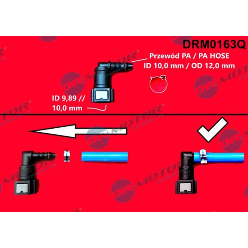 DRMOTORAUTOMOTIVE žarnos suleidimas, degalų žarna DRM0163Q