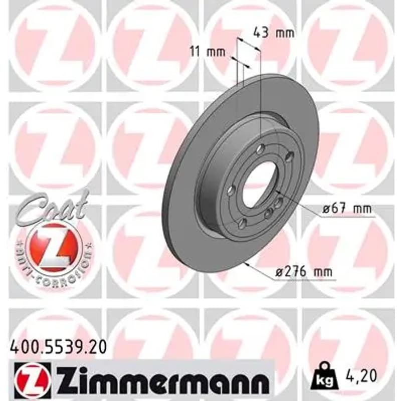 ZIMMERMANN stabdžių diskas 400.5539.20
