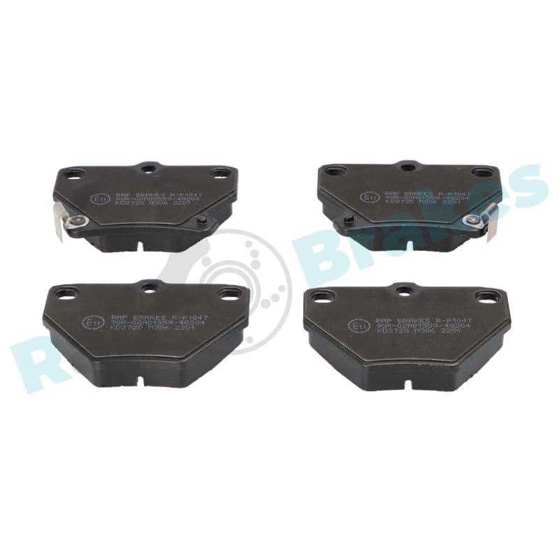 RAPBRAKES stabdžių trinkelių rinkinys, diskinis stabdys R-P1047