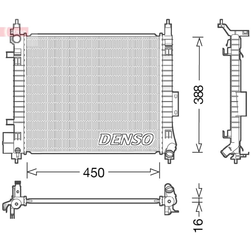 DENSO radiatorius, variklio aušinimas DRM46054