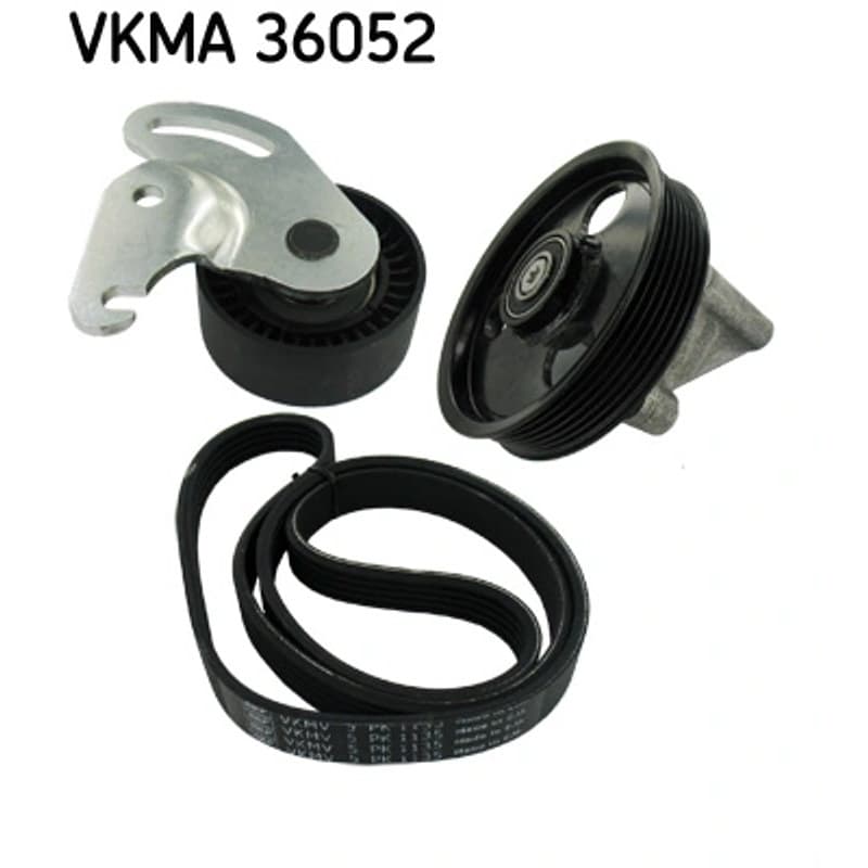 SKF VKMA 36052 V formos rumbuotas diržas, komplektas