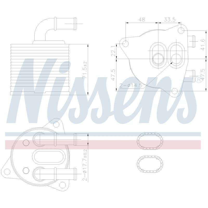 NISSENS Oil Cooler, manual transmission 91286 NISS