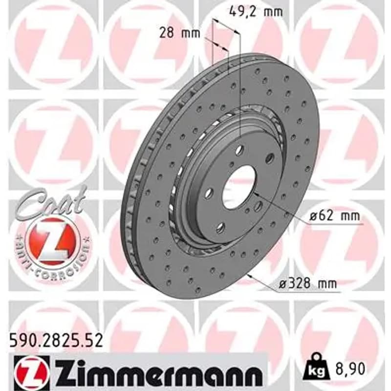 ZIMMERMANN stabdžių diskas 590.2825.52