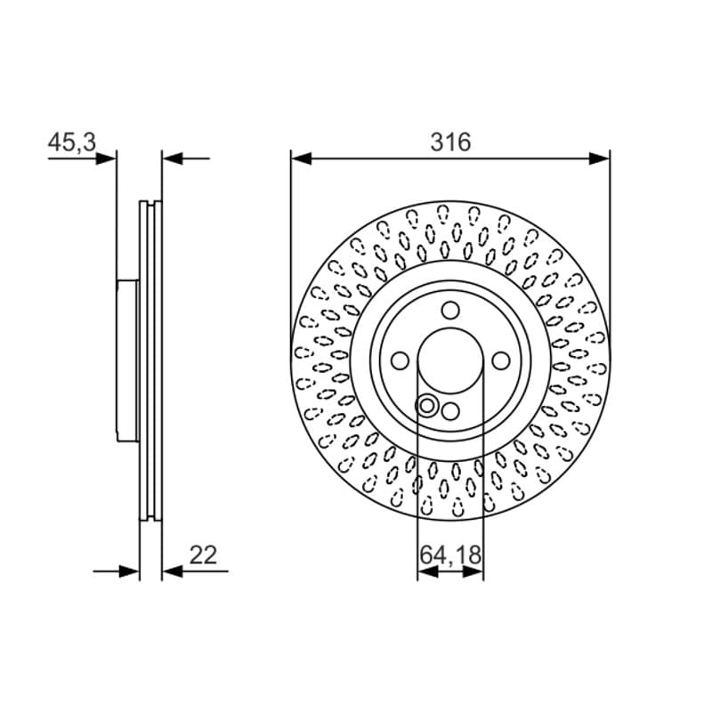 BOSCH 0 986 479 A07 stabdžių diskas