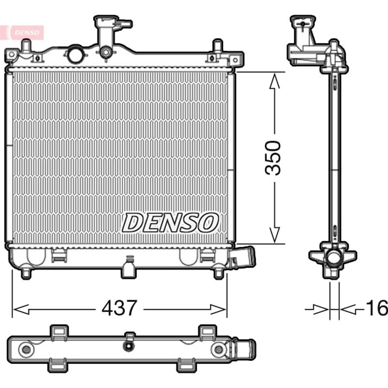 DENSO radiatorius, variklio aušinimas DRM41009