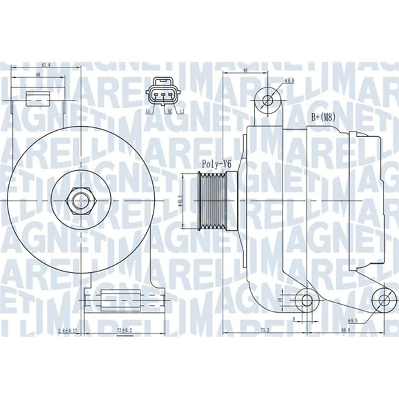 MAGNETIMARELLI kintamosios srovės generatorius 063731931010