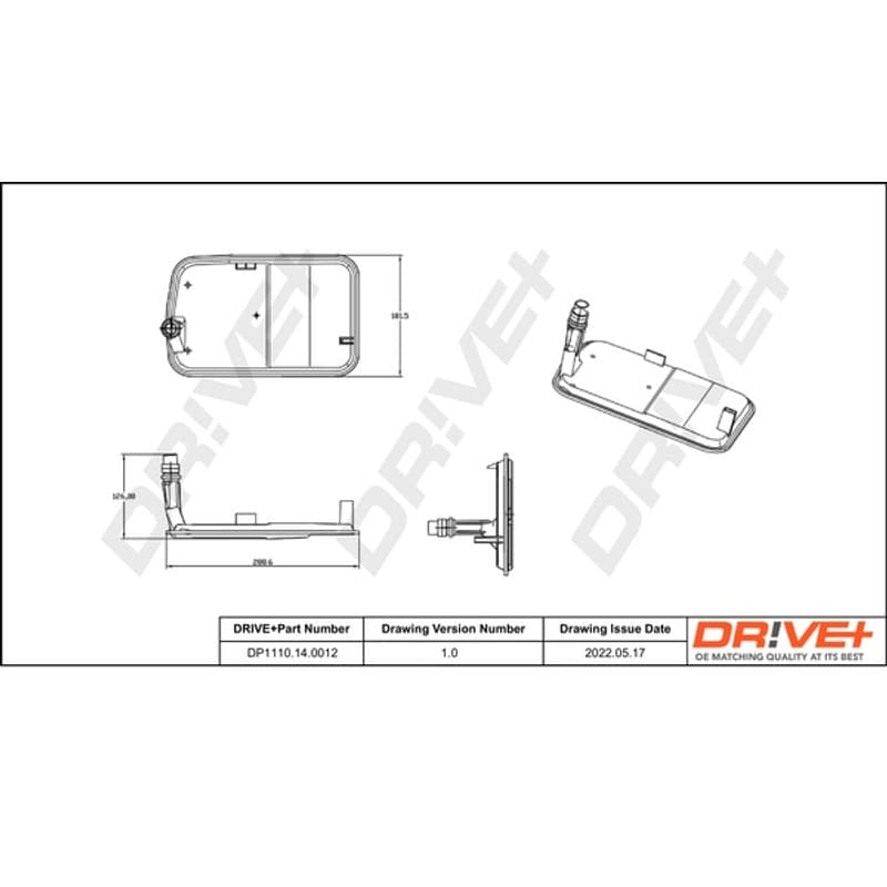 DRVE hidraulinių filtrų komplektas, automatinė transmisija DP1110.14.0012