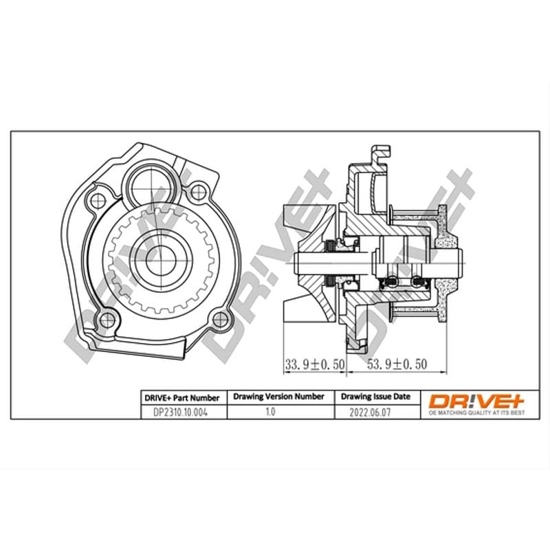 DRVE Vandens siurblys, variklio aušinimas DP2310.10.004