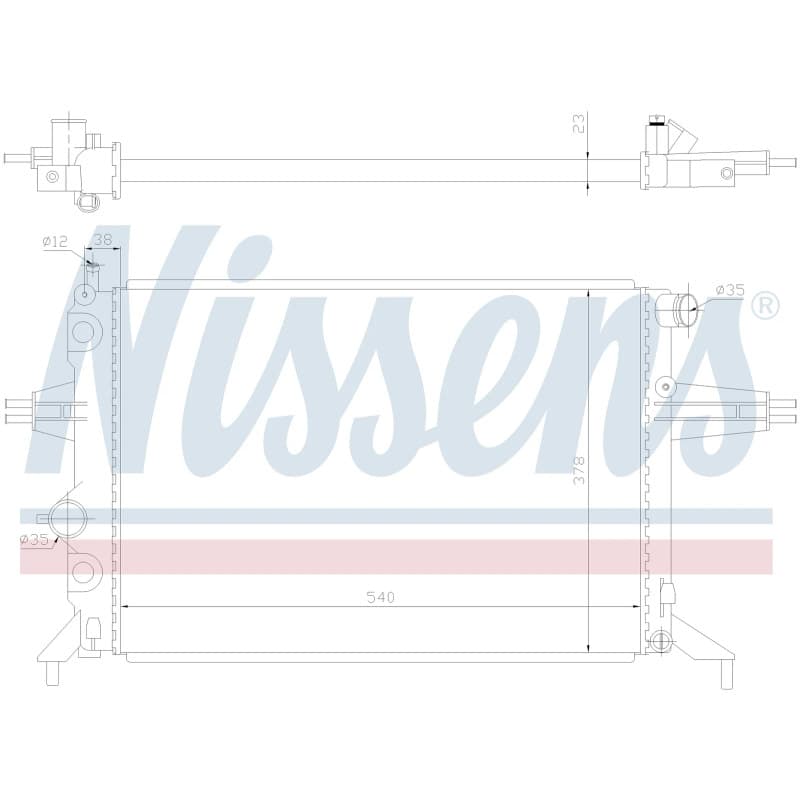 NISSENS radiatorius, variklio aušinimas 63005A