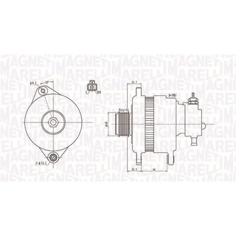 MAGNETIMARELLI kintamosios srovės generatorius 063731900010