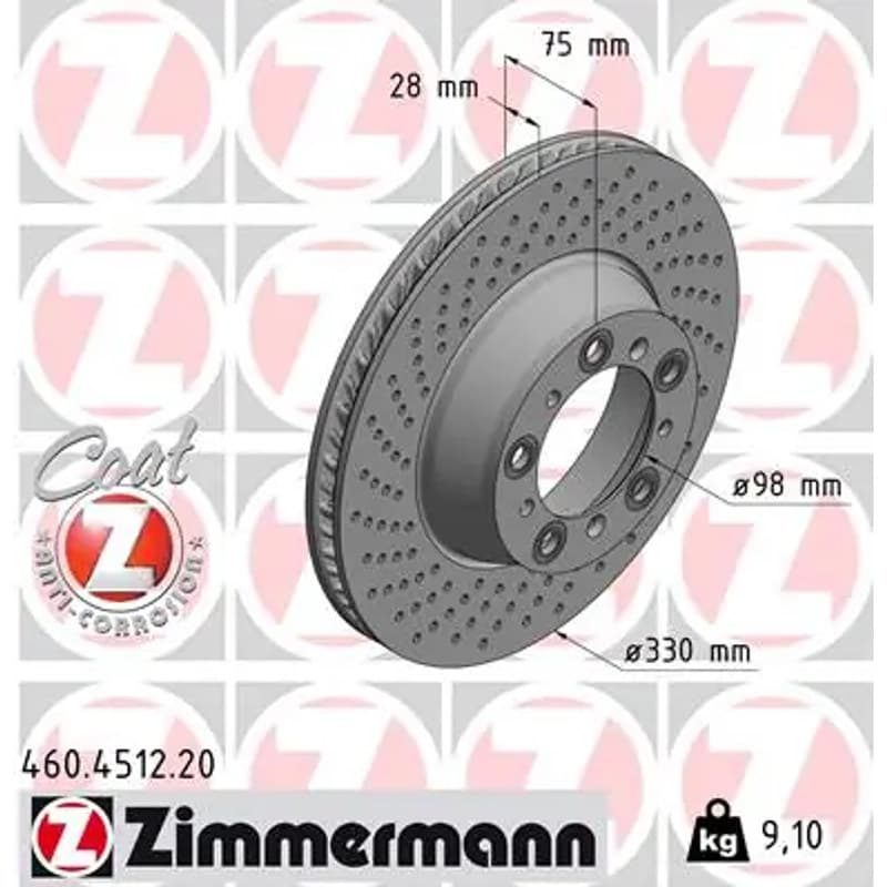 ZIMMERMANN stabdžių diskas 460.4512.20