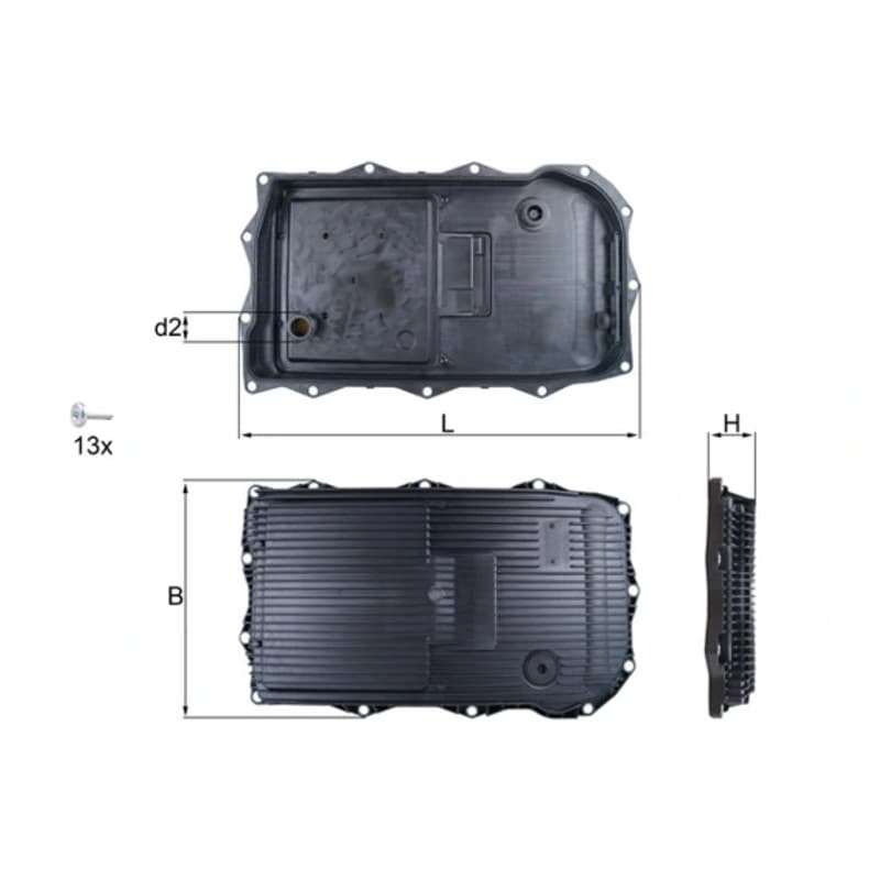 MAHLE HX 184KIT alyvos karteris, automatinė transmisija