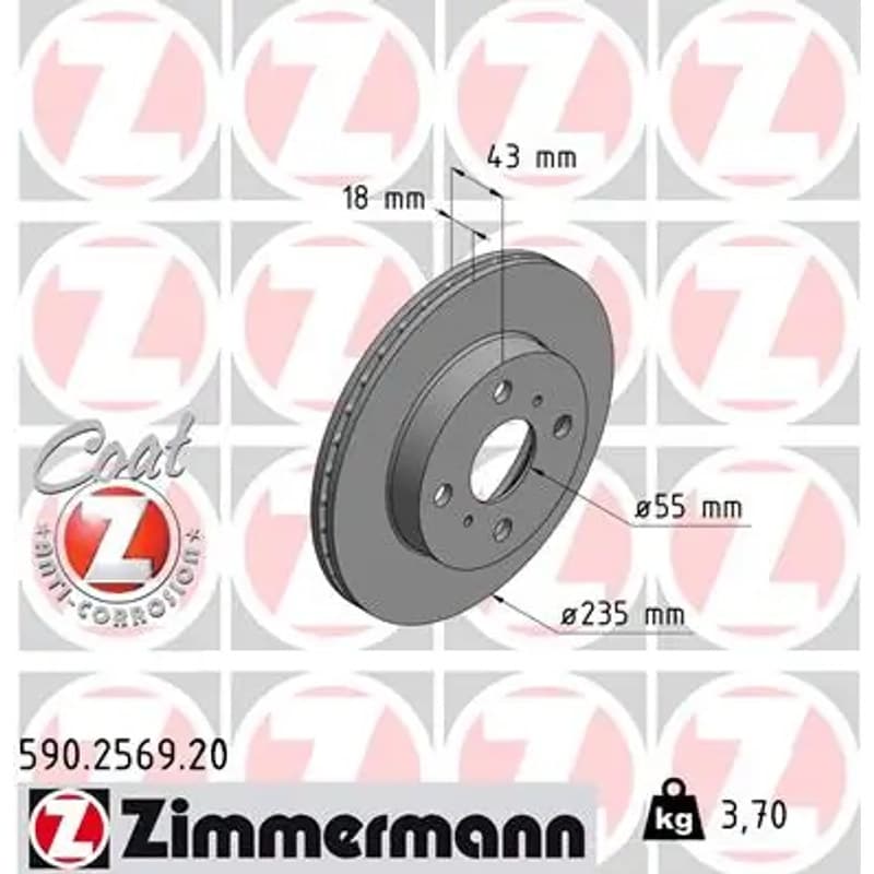 ZIMMERMANN stabdžių diskas 590.2569.20