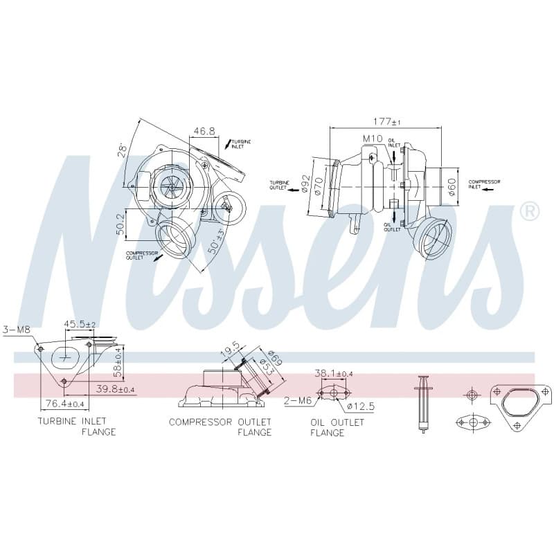 NISSENS kompresorius, įkrovimo sistema 93480
