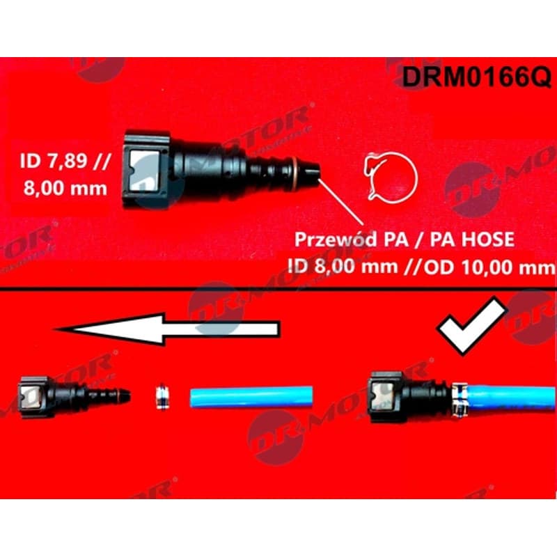 DRMOTORAUTOMOTIVE žarnos suleidimas, degalų žarna DRM0166Q